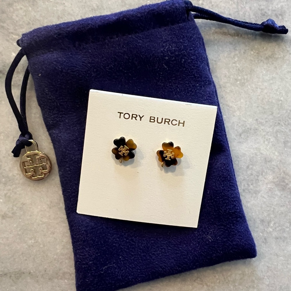 Tory Burch Rope Logo Stud Earrings